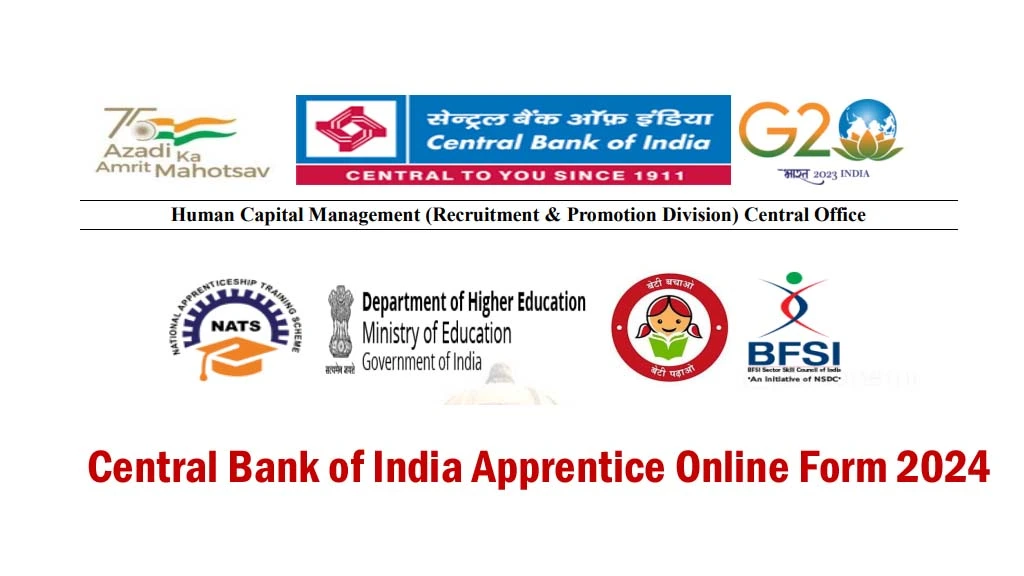 Central Bank of India Apprentice Recruitment 2024